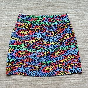 Tzu Tzu Party Cat Layered Skort Blue Red Size Medium